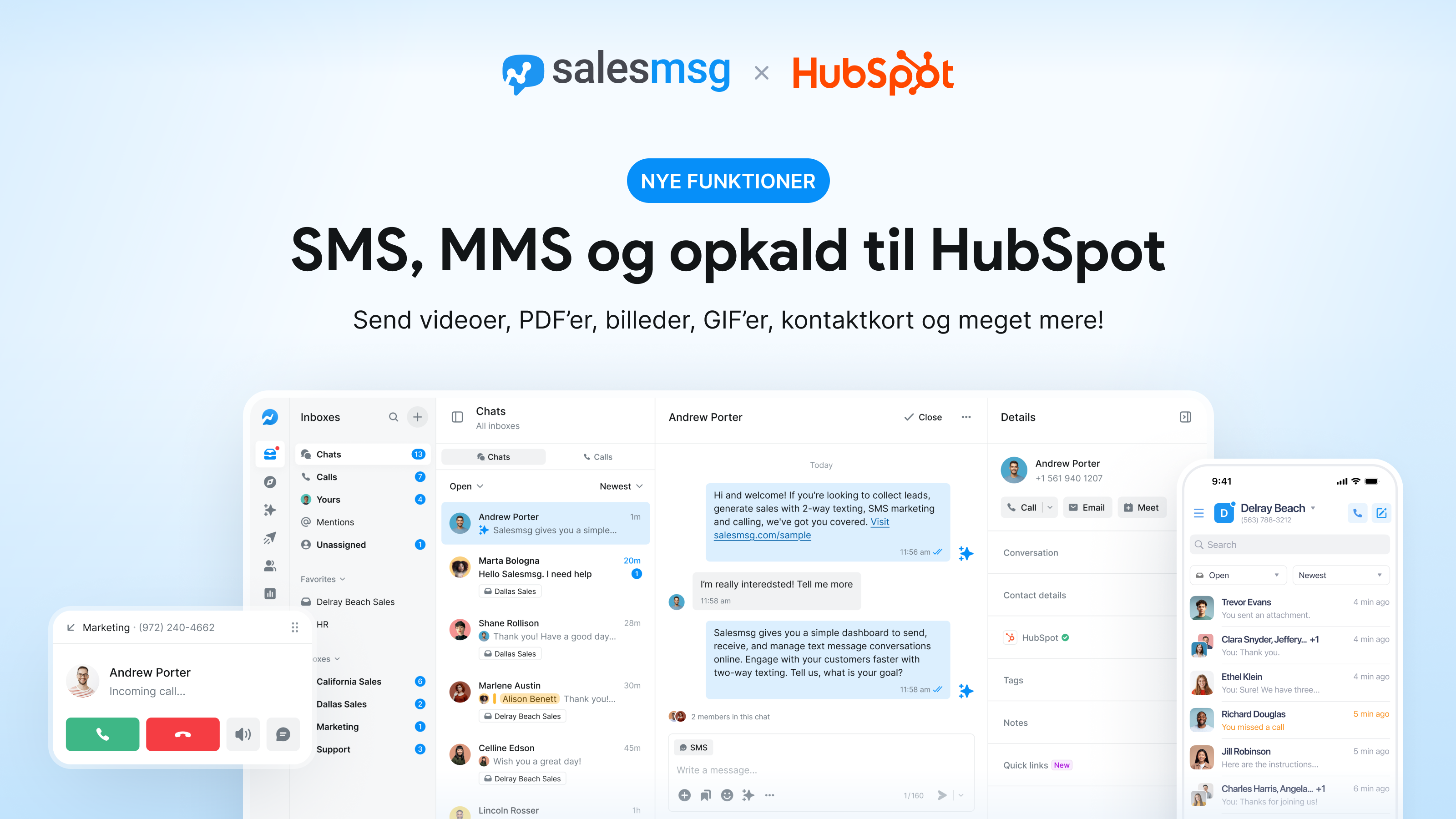 SMS and calling for HubSpot