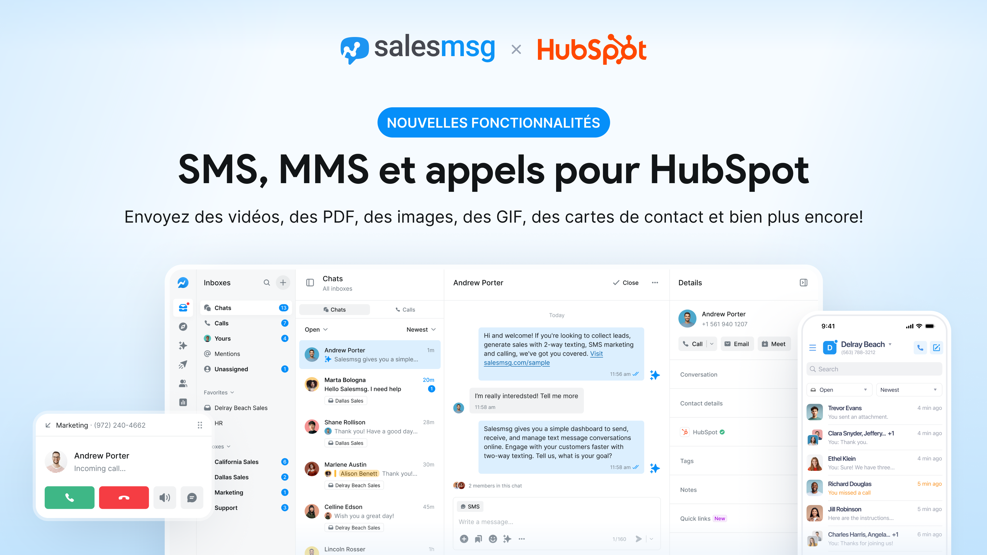 SMS and calling for HubSpot
