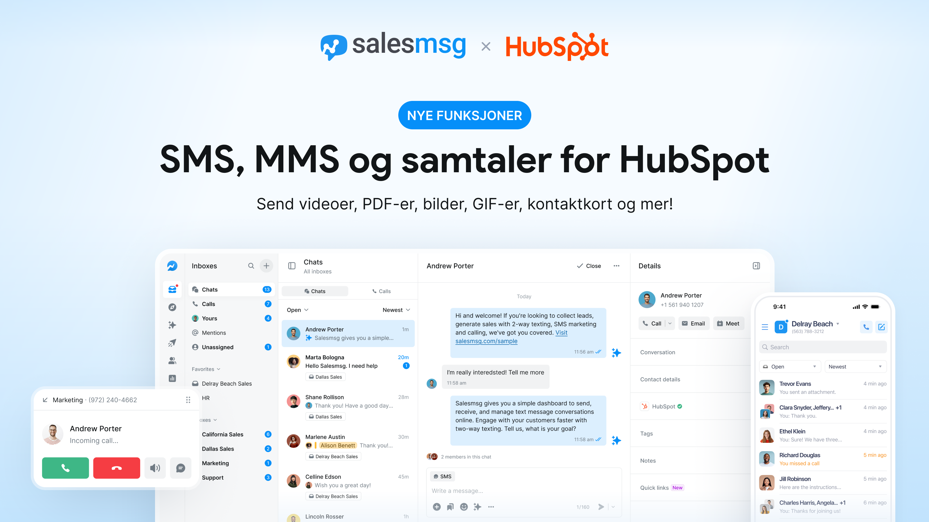SMS and calling for HubSpot
