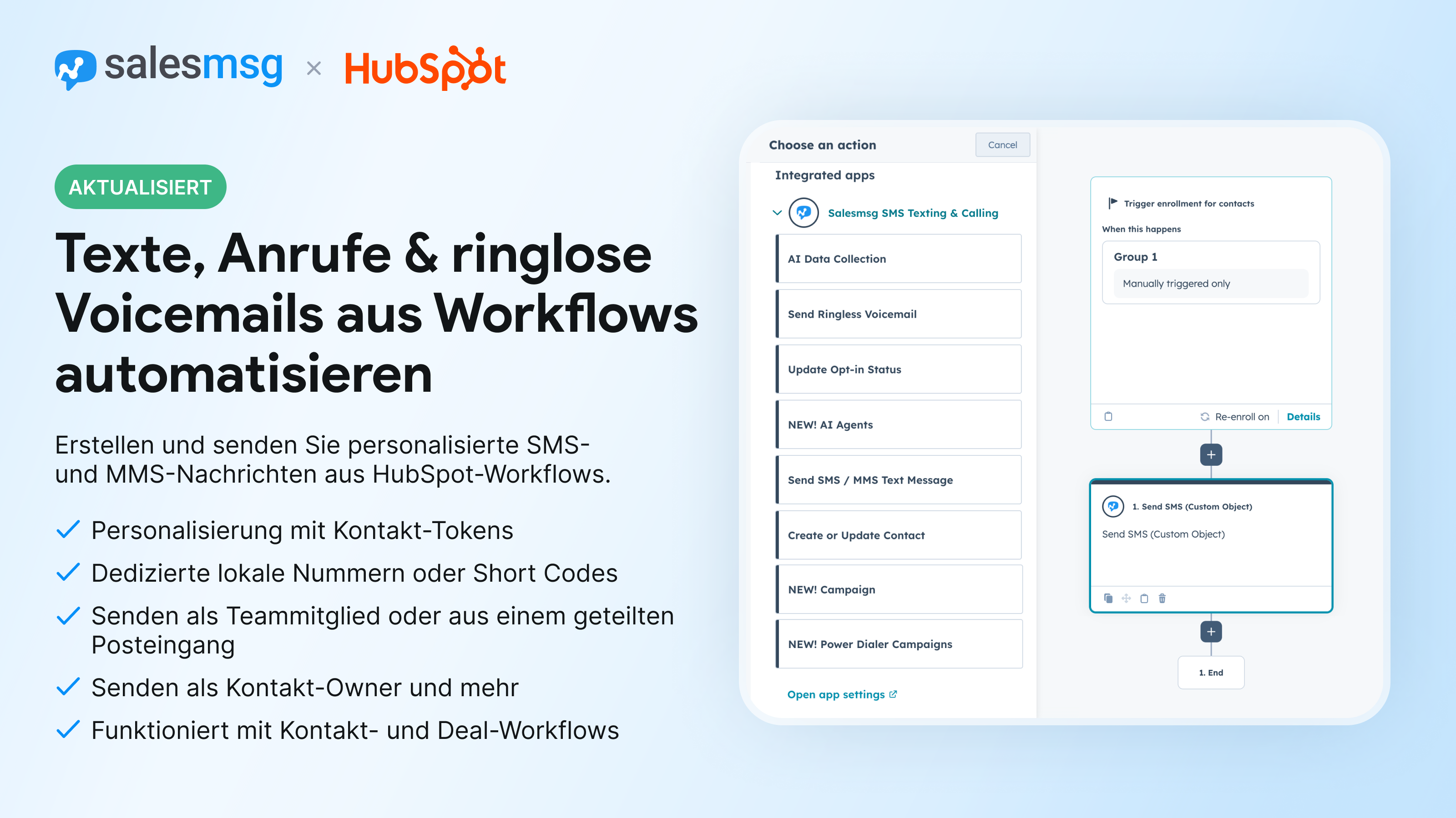 Send SMS from Workflows