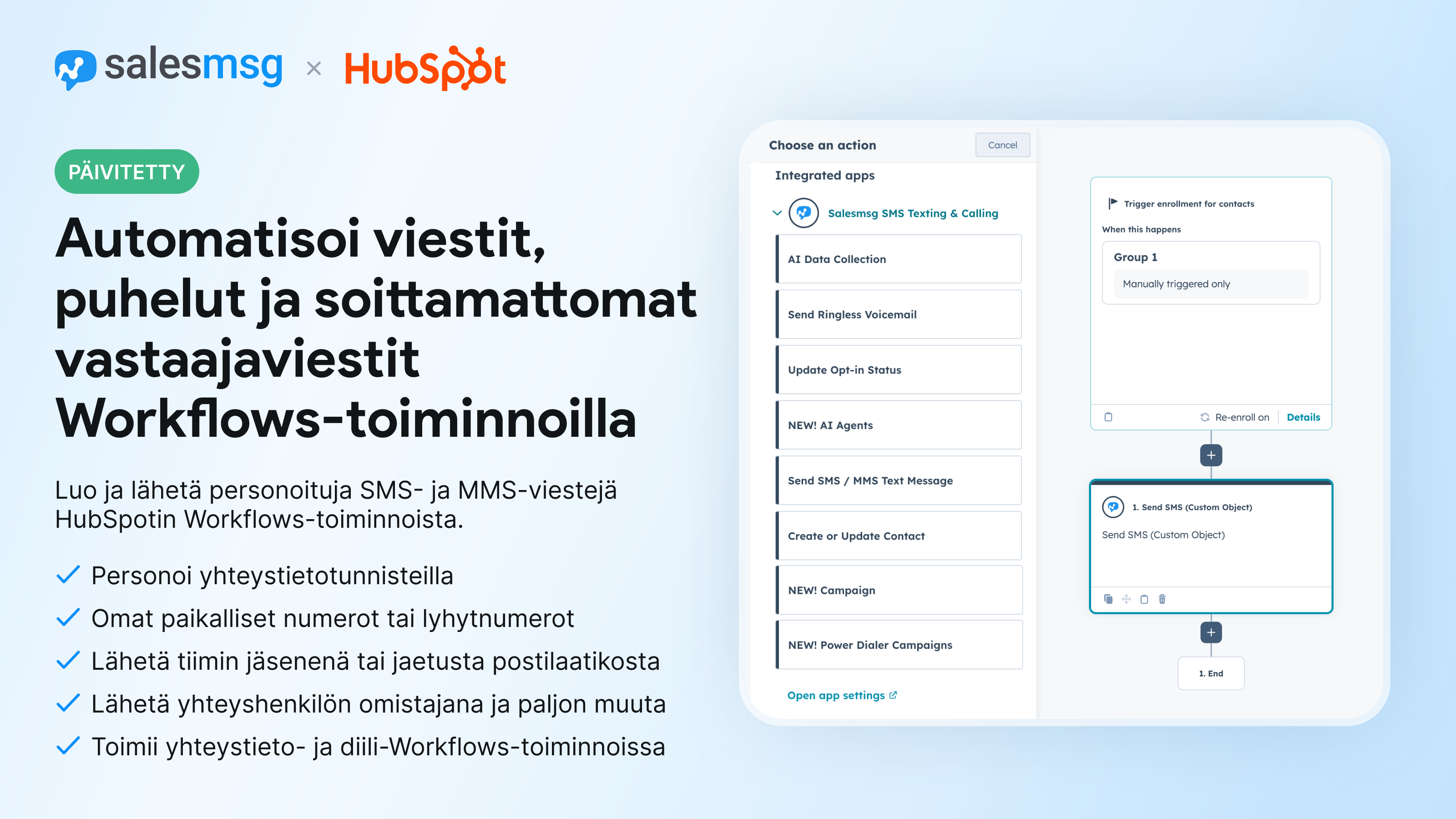 Send SMS from Workflows